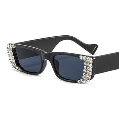 Trendy punk glasses retro diamond sunglasses uv protection