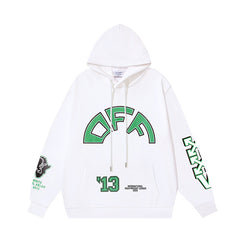 OW hoodie Alligator Alphabet Pattern Pullover Hood