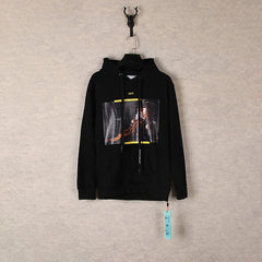 OW  hoodie oil painting series pattern arrow hooded
