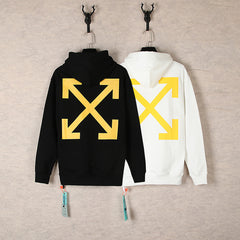 OW  hoodie oil painting series pattern arrow hooded