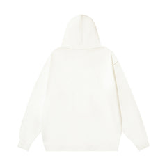 OW large letter pattern hooded sweater