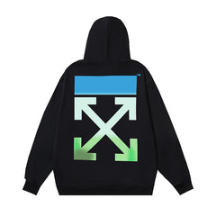 OW  hoodie gradual change arrow pattern hoodie