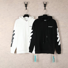 OW Wave Arrow Printed Hooded Sweater