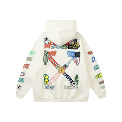 OW  hoodie autumn/winter cartoon pattern arrow