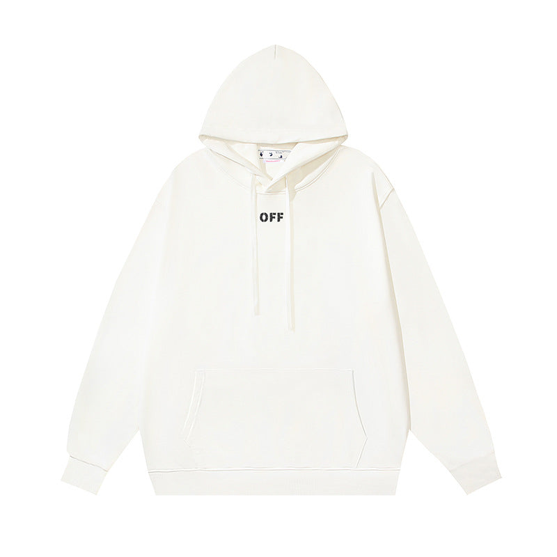 OW  hoodie simple solid color pullover hooded