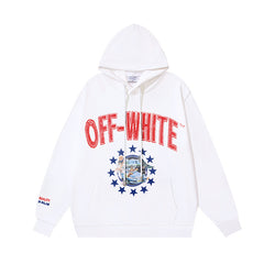 OW  hoodie Angel Letter Pattern Pullover Hood