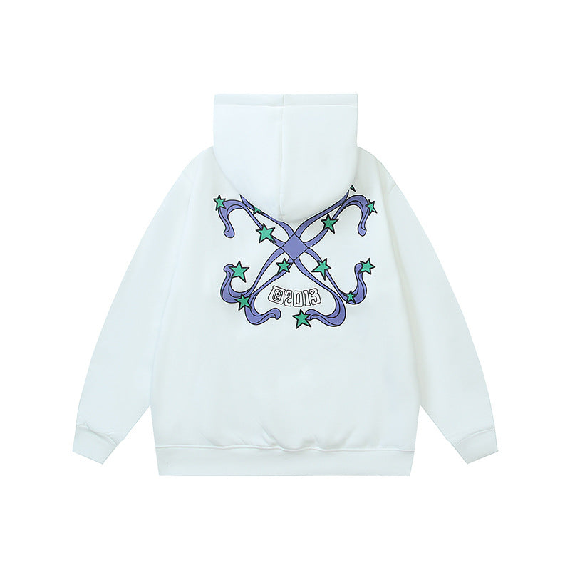 OW Alien Arrow Pattern Hooded Sweater