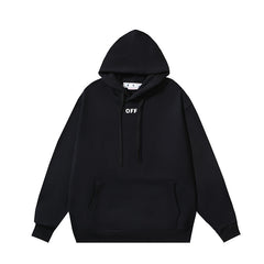 OW  hoodie simple solid color pullover hooded