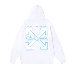 OW  hoodie Cyclone Letter Pattern Pullover Hood