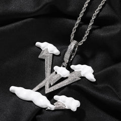 Jewelry Light Luxury English Alphabet Pendant Premium Sense Diamond Lightning Word Up St. Valentine's