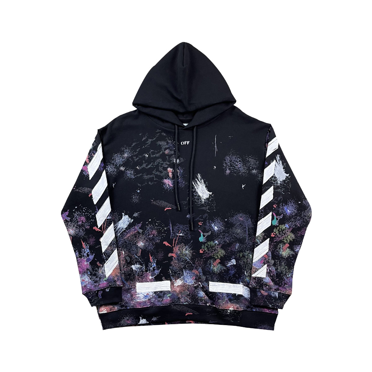 OW  hoodie Fireworks Arrow Pattern Pullover Hood