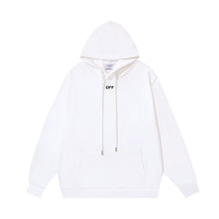 OW graffiti arrow print pattern pullover hooded sweater