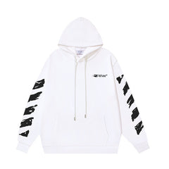 OW  hoodie graffiti painted arrow print pullover hooded