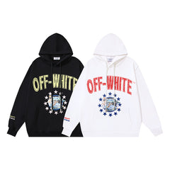 OW  hoodie Angel Letter Pattern Pullover Hood