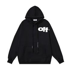 OW creative large letter print pattern hooded sweater