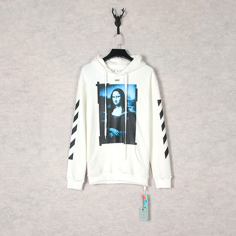OW hoodie Mona Lisa frame pattern hooded