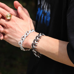 Bracelet Hiphop Cuban Bracelet 19MM Copper with Zircon Full Diamond Jesus Pieces St. Valentine's