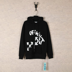 OW hoodie Square Arrow Pattern Pullover Hood