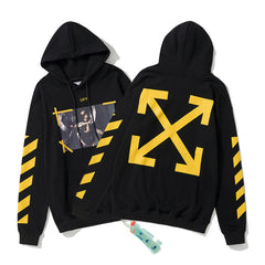 OW  hoodie Classic Baroque Angel Wing Pattern Hoodie