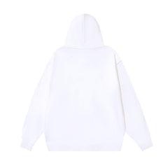 OW splash ink splash paint letter pattern pullover hooded sweater