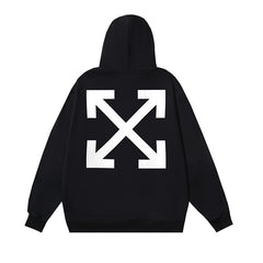 OW monster arrow pattern pullover hooded sweater