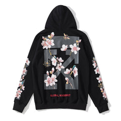 OW  hoodie Bee Flower Arrow pattern hooded