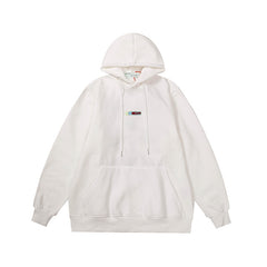 OW hoodie plant leaf arrow pattern fleece hooded