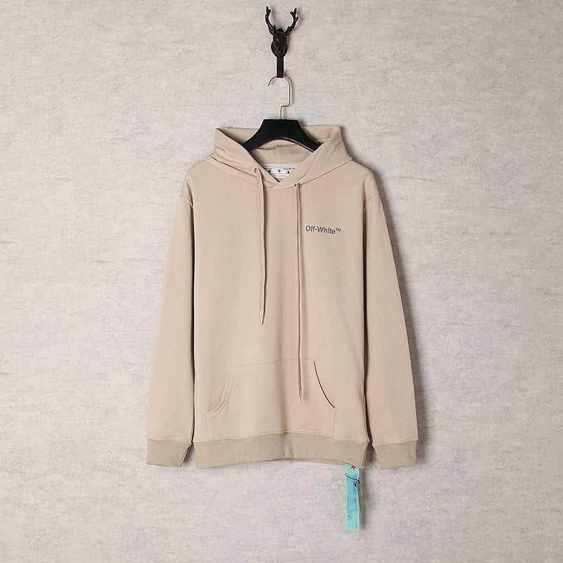 OW basic arrow pattern hooded sweater
