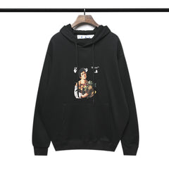 OW  hoodie woman bouquet basket pattern arrow hooded