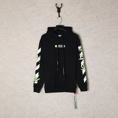 OW  hoodie embroidered plant leaf arrow hooded
