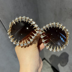 Trendy punk glasses sunshade special-shaped uv protection