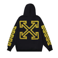 OW Tape Measure Arrow Measure Tape Printed Hooded Sweater