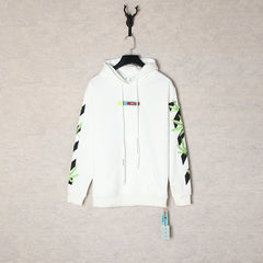 OW  hoodie embroidered plant leaf arrow hooded