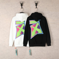 OW  hoodie thunderbolt monogram print hoodie