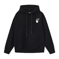 OW  hoodie Palm Letter Arrow Pattern Pullover Hood