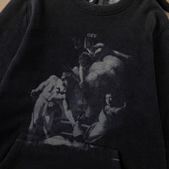 OW hoodie Angel Portrait Oil Painting Pullover Hood