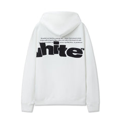 OW three-dimensional letter print pattern pullover hooded sweater