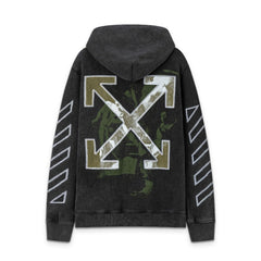 OW oil painting portrait pattern pullover hooded sweater