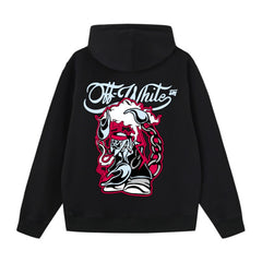 OW  hoodie cartoon scorpion alphabet pattern pullover hooded